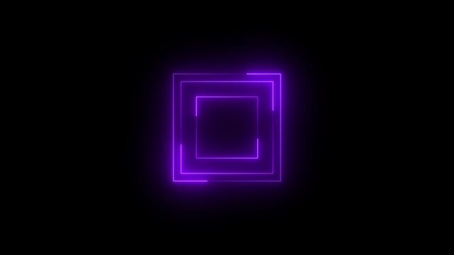 Neon check box indeterminate combo icon glowing black background animation