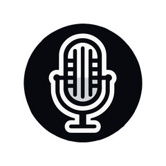 Hand-drawn vector microphone icon set, perfect for web, app, and graphic design projects