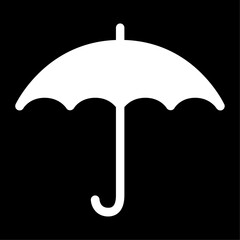 Umbrella icon. Open umbrella side view. Vector Ilustration