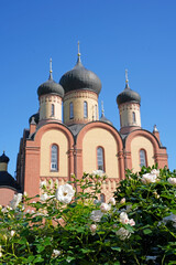 Monastery with flowers