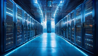 Fototapeta premium Discover how data centers power cloud computing. 