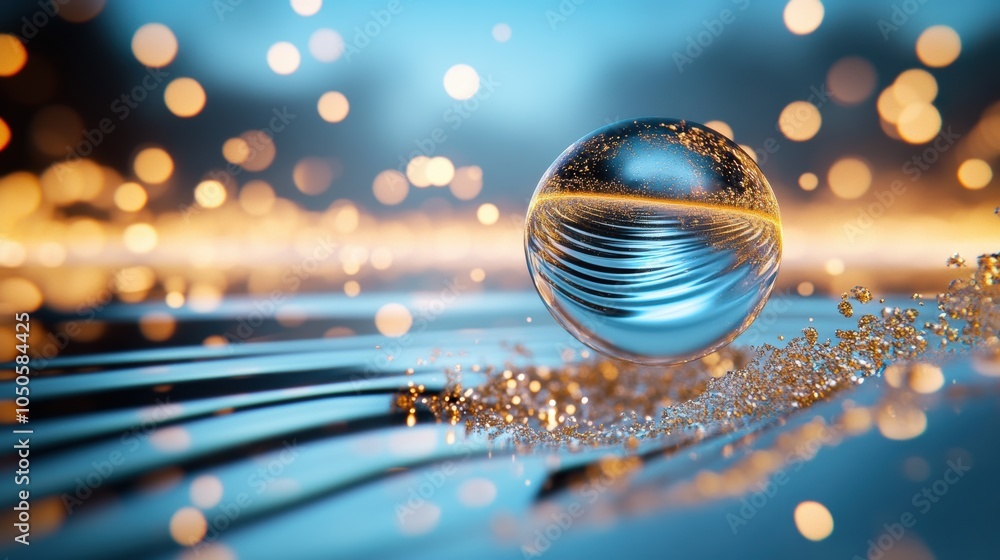 Poster a mirror reflecting a world where particles behave unpredictably, defying logic and creating an illu