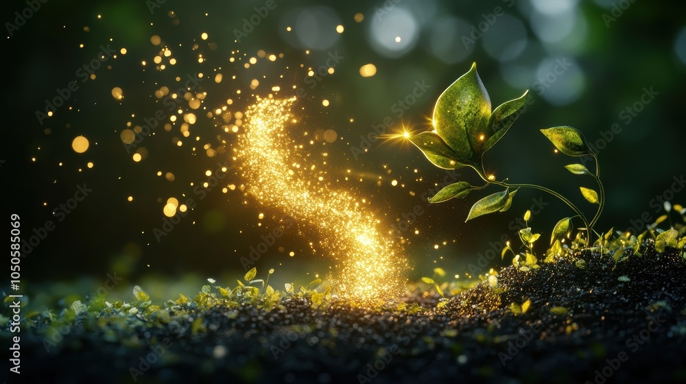 Poster a single particle, embodying the essence of a fantastical creature, its motion creating a surreal tr