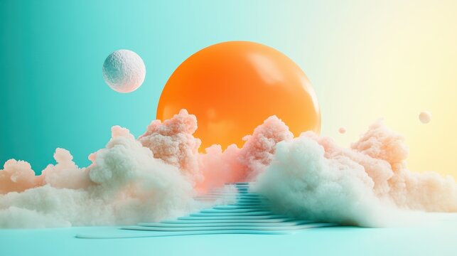 A surreal landscape, where everything vibrates at a constant frequency, creating a pulsating visual experience that alters perception and expands vision.