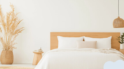 Naklejka premium Small Bedroom in a condo clean design light