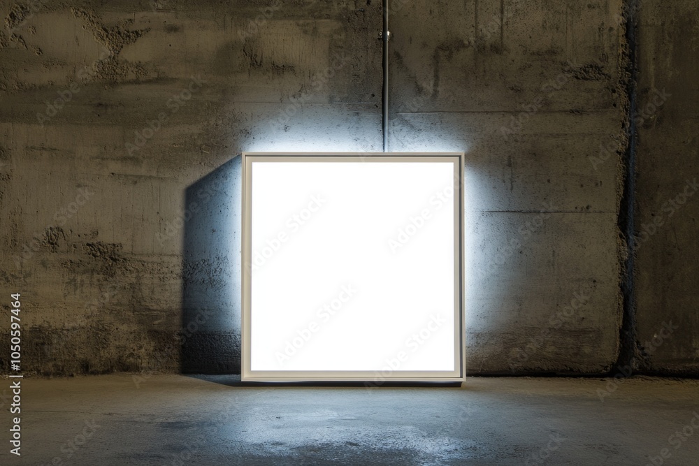 Poster an empty room with a single source of light entering from outside