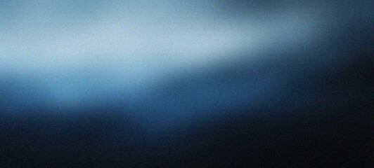 Dark blue vibrant to light blue grainy background, noisy texture colorful web banner backdrop design	