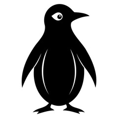 Penguin Black silhouette vector illustration without background