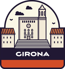 Girona, Spain illustration