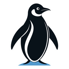 Penguin Black silhouette vector illustration without background