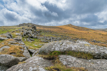The area surrounding Belstone Tor in Dartmoor National Park, Devon, United Kingdom