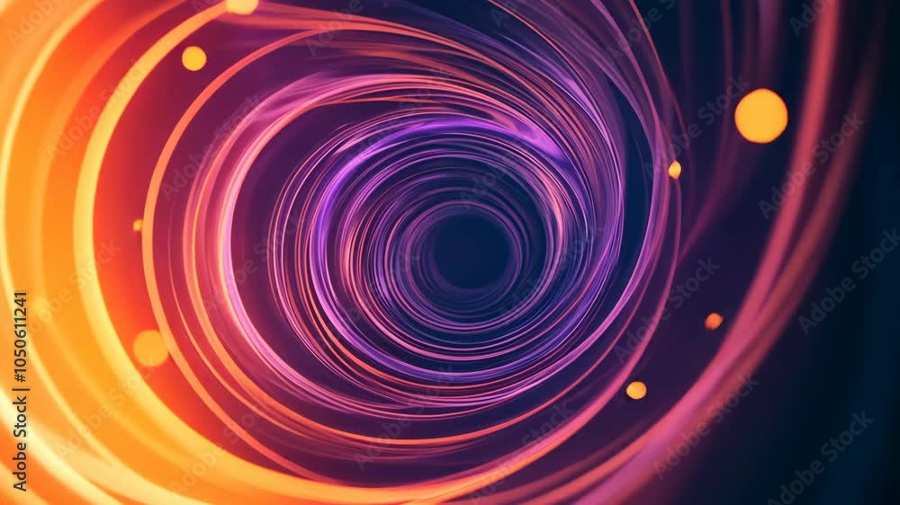 Aufkleber a swirling vortex of light in shades of purple and orange fills the frame, creating an abstract patt