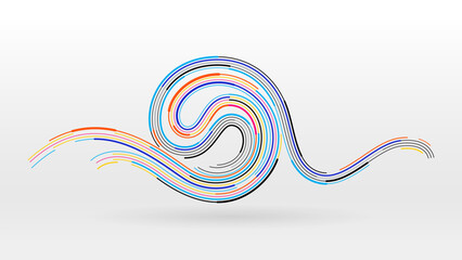 Motion dynamic linear element colorful abstract background