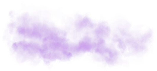 Fototapeta premium Fantastic purple smoke. Magic smoke. Smog cloud on podium or stage. Fog vapor over ground or water surface, magic haze. PNG. 