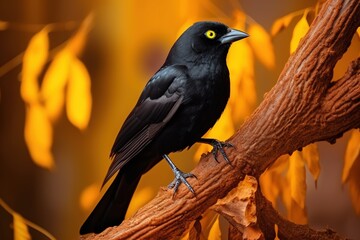 Fototapeta premium blackbird on a branch