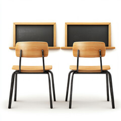 Classroom Desk Isolated