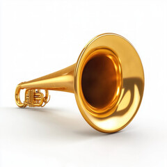 Naklejka premium Horn Instrument Isolated
