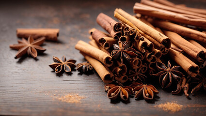 cinnamon sticks and anise