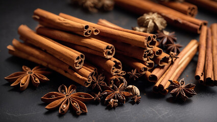 cinnamon sticks and anise