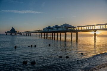 Seebrücke Heringsdorf, Usedom,Ostsee, Kaiserbäder, Deutschland.
