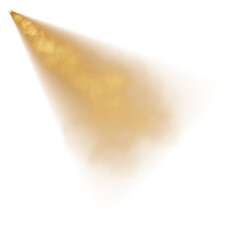 Stage with directional golden light and light smoke, neon light, empty stage and studio room with floating smoke. For product demonstrations. PNG.
