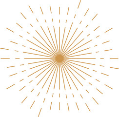 Obraz premium Hand-Drawn Sun Rays: Linear Drawing with Shine and Burst Lines, Vector Sunshine Design
