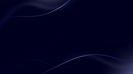 Luxurious blue abstract background with wavy line ornament