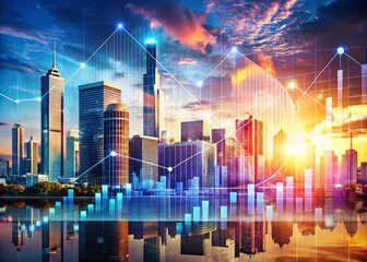 Obraz premium Engaging Double Exposure Infographic Elements for Visual Data Representation