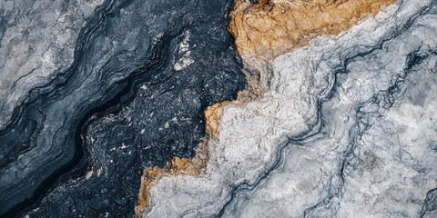 Fototapeta premium Granite Stone Texture, Top View, Natural Color Variations with Rough Surface
