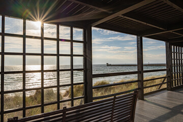 view from the window to the sea