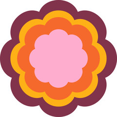 Retro Seventies Groovy Flower
