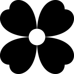 Retro Seventies Groovy Flower in black and white	