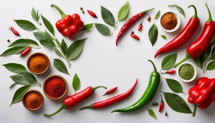Naklejka premium red chili peppers