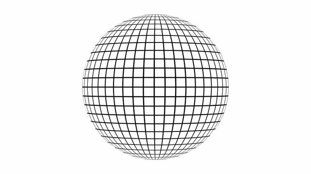 Globe on white background. 3D amination. Rotating