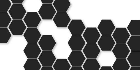 Abstract white background with hexagon and hexagonal background. Luxury white pattern with hexagons. abstract 3d hexagonal background with shadow. 3D futuristic abstract honeycomb mosaic background.