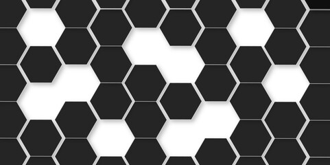 Abstract white background with hexagon and hexagonal background. Luxury white pattern with hexagons. abstract 3d hexagonal background with shadow. 3D futuristic abstract honeycomb mosaic background.