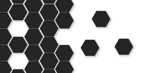 Abstract white background with hexagon and hexagonal background. Luxury white pattern with hexagons. abstract 3d hexagonal background with shadow. 3D futuristic abstract honeycomb mosaic background.