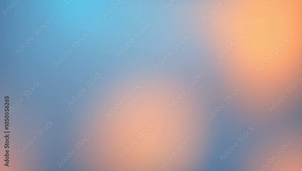 Poster blurry gradient of blue and orange light creating a subtle fade effect, ideal for minimalist designs
