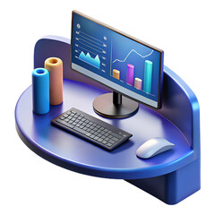 Fototapeta premium Mock up of a computer Laptop png isolated with transparent blank screen web 3D render illustration background