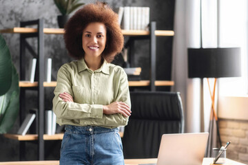 Fototapeta premium Confident Businesswoman Standing in Modern Office