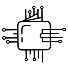 Handdrawn Illustration Icon of Digital Wallet