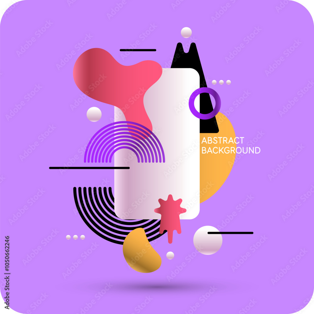 Poster background with abstract shapes. a template for design and creativity. the composition of the figure