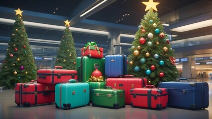 Holiday Travel Christmas at the Airport