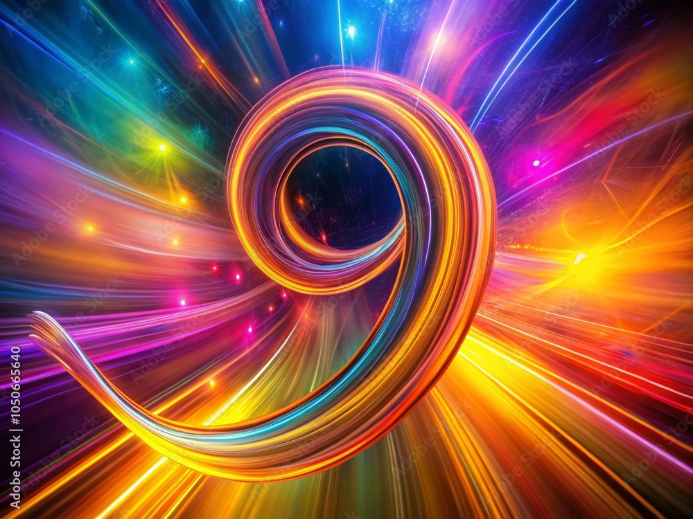 Poster long exposure scribble effect number 9 animation for creative visuals and artistic expressions