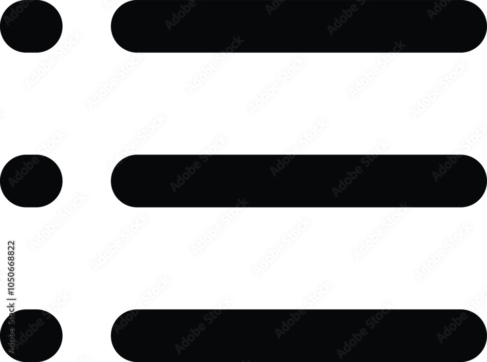 Poster hamburger menu icon for mobile app navigation - sleek web button design for user-friendly interface,