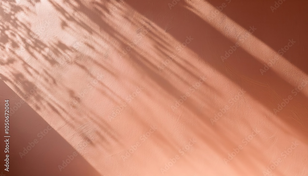 Aufkleber warm peach textured background with soft sunlit shadows. ideal for elegant minimalist designs, moder