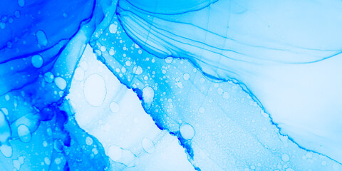 Oil Stroke. Indigo Water Colour Artwork. Oil Painted Background.