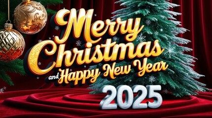 Festive Greetings for a Merry Christmas and a Bright Happy New Year 2025