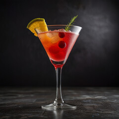 cocktails and liquor garnished on the table
