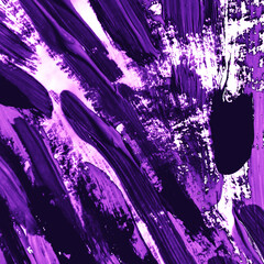 Purple Modern Japanese Painting. Colorful Ink Design Element. Bl